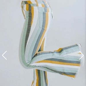 Saints & Hearts Size 27 Stripe Denim Bell Bottoms